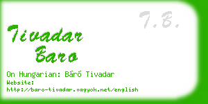 tivadar baro business card